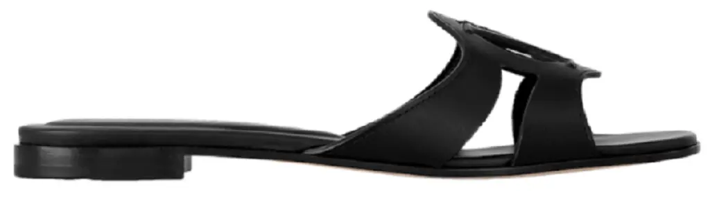 Dép Louis Vuitton LV Isola Flat Mules 'Black' 1ABP0E