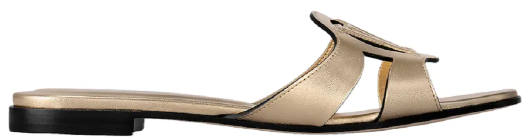 Dép Louis Vuitton LV Isola Flat Mules 'Gold' 1ABQLB