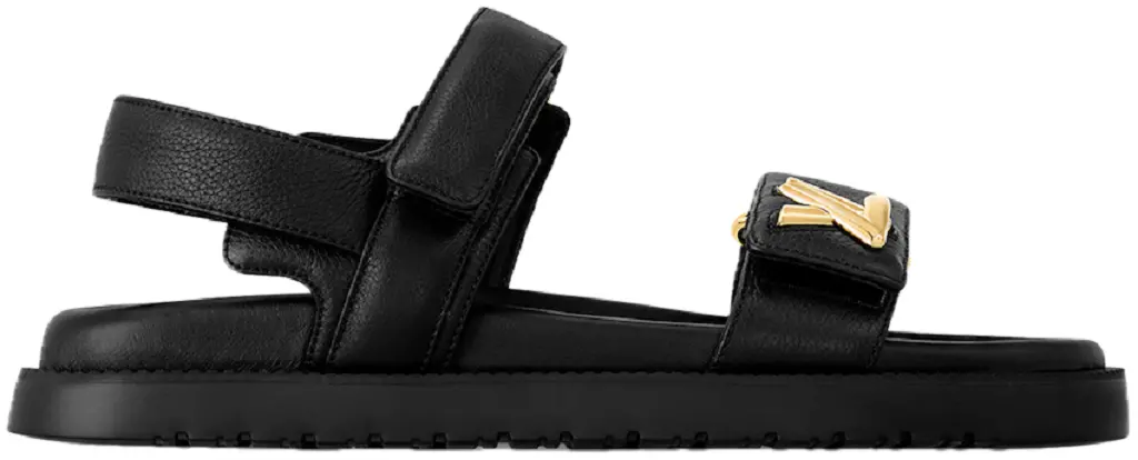 Dép Louis Vuitton LV Sunset Flat Comfort Sandals 'Black' 1ACG0Z