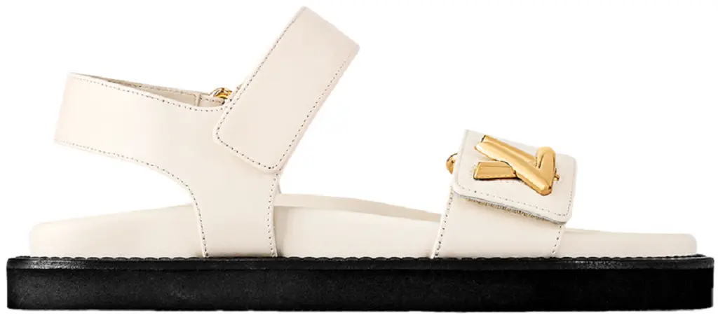 Dép Louis Vuitton LV Sunset Flat Comfort Sandals 'Ivory' 1ABW7Q