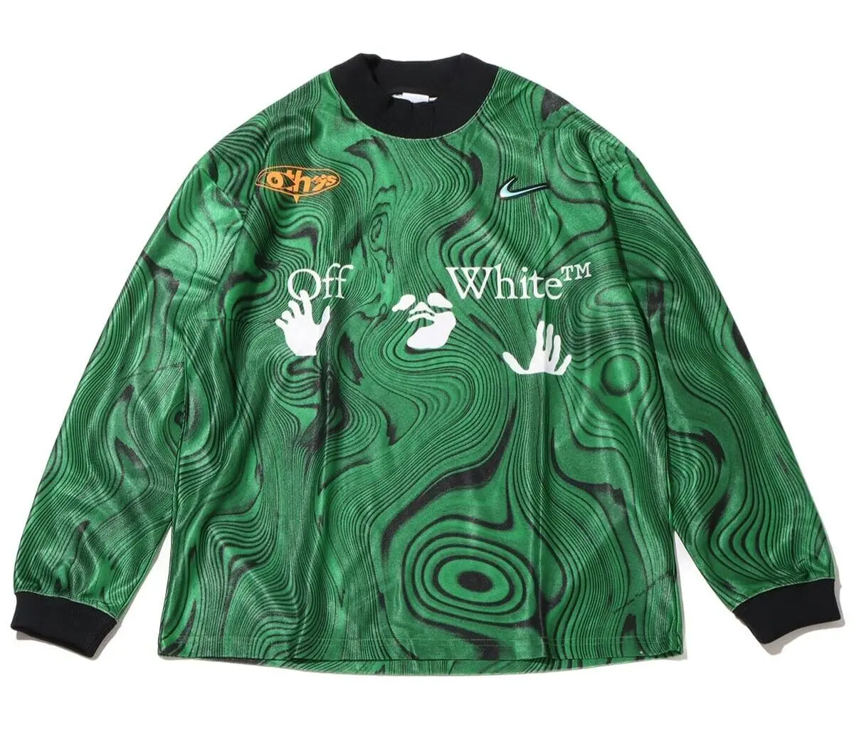 Áo Nike Allover Print Jersey x Off-White 'Green' FQ0998-389