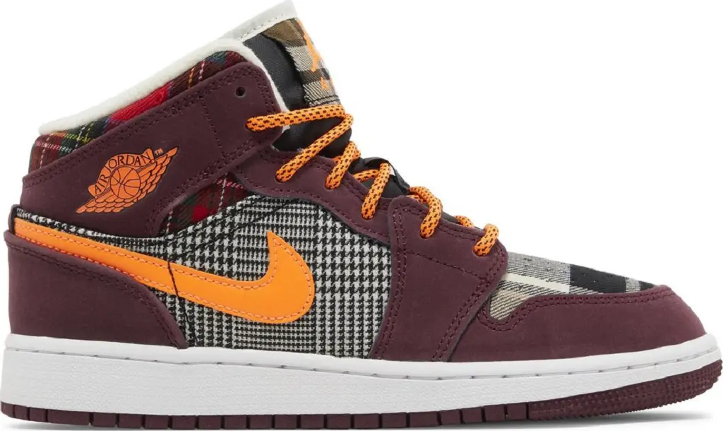 Giày Nike Air Jordan 1 Mid SE GS 'Plaid' FD5460-608