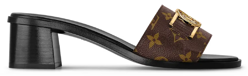 Dép Louis Vuitton Lock It Mules 'Patent' 1A660F