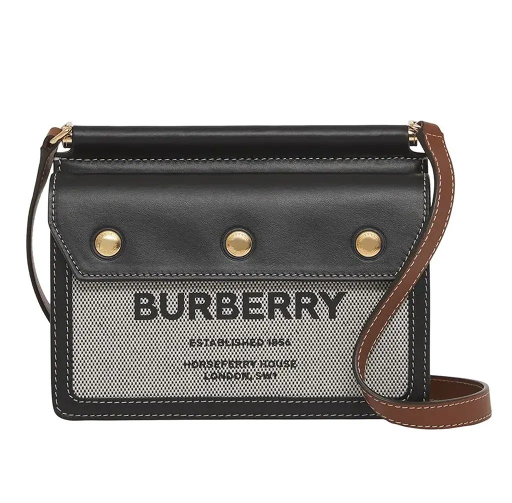 Túi Burberry Mini Horseferry 'Black Tan' 8042852
