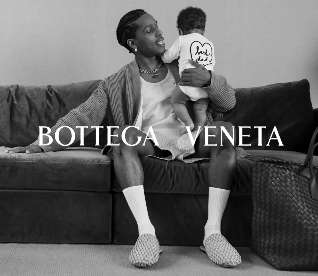 Hinh anh 4: A$AP Rocky than mat cung con trai trong chien dich ton vinh tinh phu tu cua Bottega Veneta