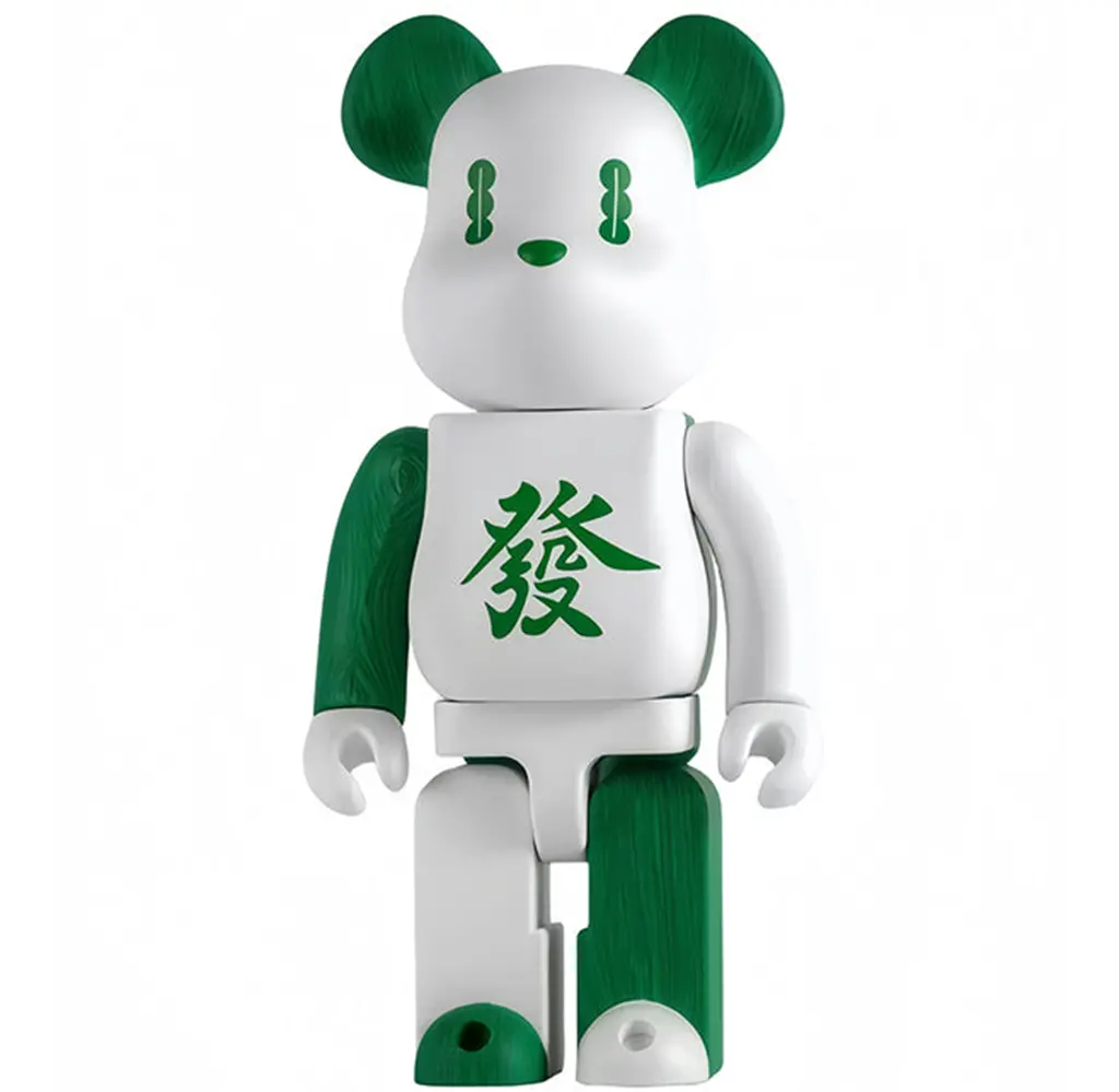 Mô Hình Bearbrick Chengdu Mahjong 'Green White'