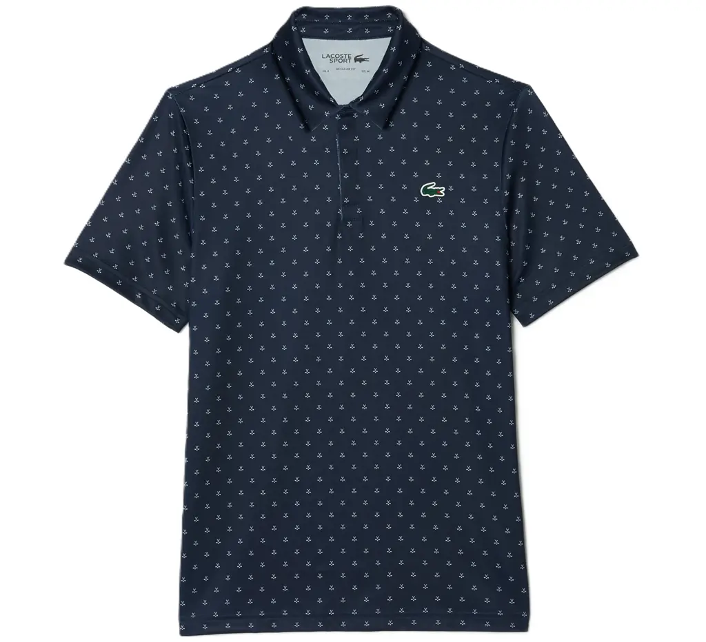 Áo Lacoste Anti-UV Printed Golf 'Blue' DH5175-51-525