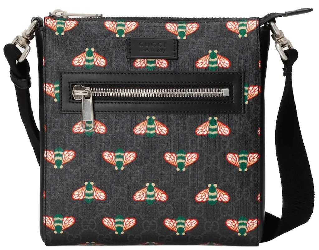 Túi Gucci Bestiary Messenger Bag With Bees 'Black' 681021-UIEBN-1058