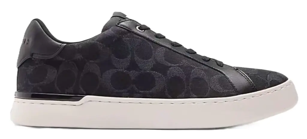 Giày Coach Clip Low Top Sneaker In Signature Denim 'Black Denim' CP766-DRJ