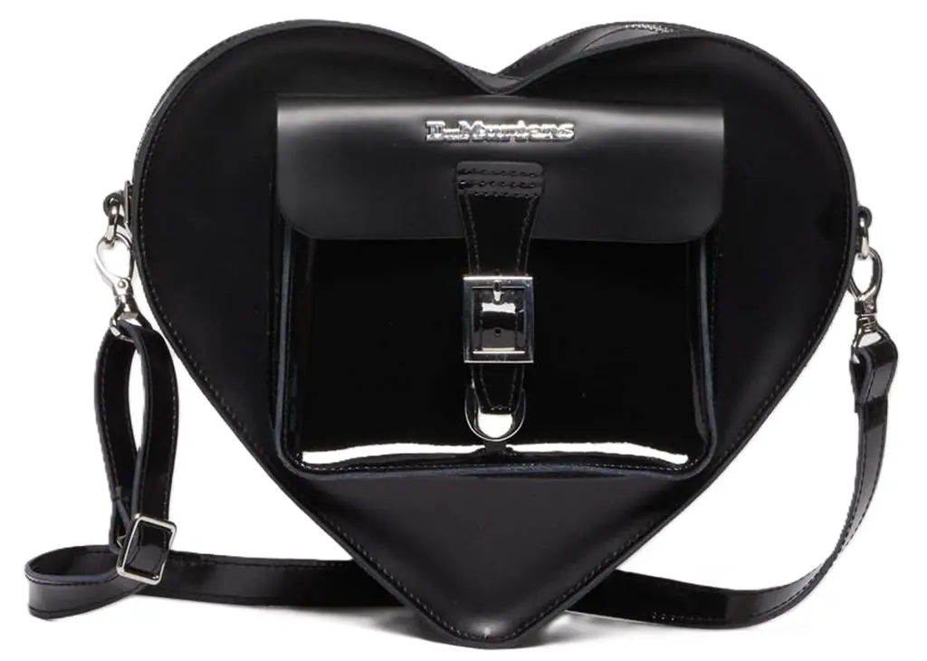 Balo Dr.Martens Leather Heart Shaped Bag 'Black' AC807033