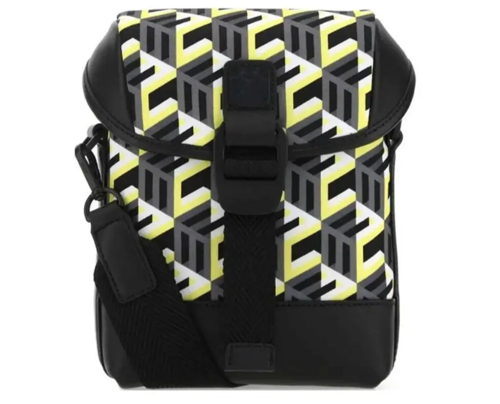 Túi MCM Cubic Logo Small Crossbody 'Black Yellow' MMRCSCK01YW001