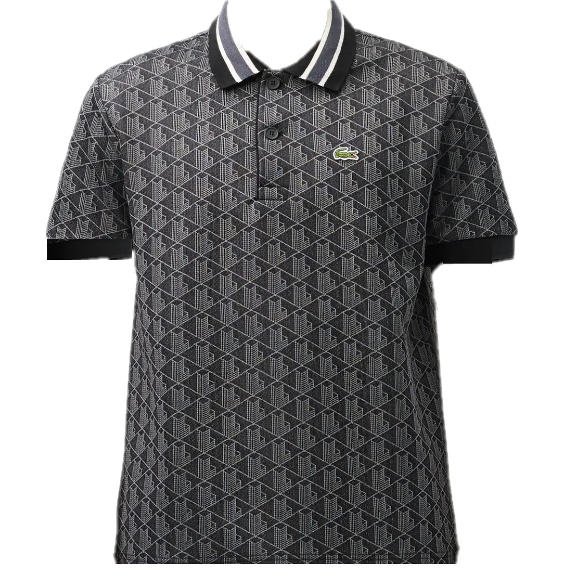Áo Lacoste Polo Jacquard 'Grey' DH1417-10-4PC