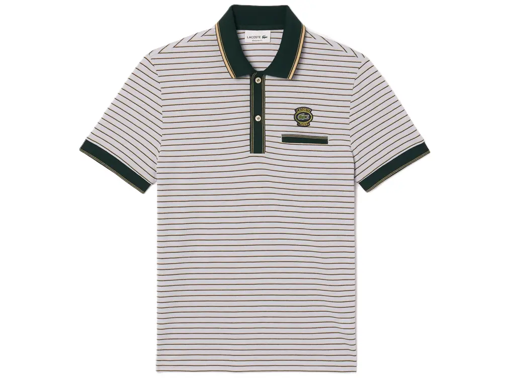 Áo Lacoste Striped Cotton 'Navy' PH1221-T69
