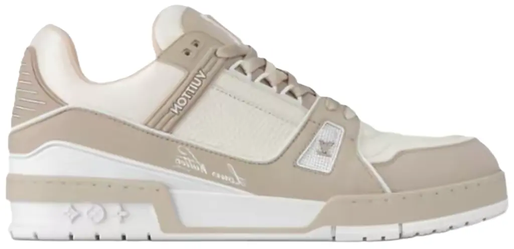 Giày Louis Vuitton Trainer Sneaker 'Beige' 1ADHF6
