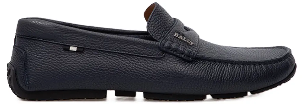 Giày Bally Pavel Leather Loafers 'Navy' 6234458
