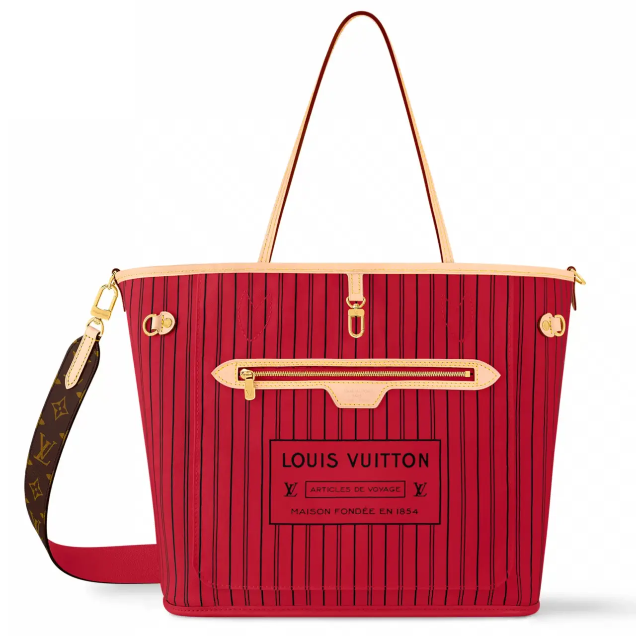 Túi Louis Vuitton Neverfull Bandoulière 'Red' M12096