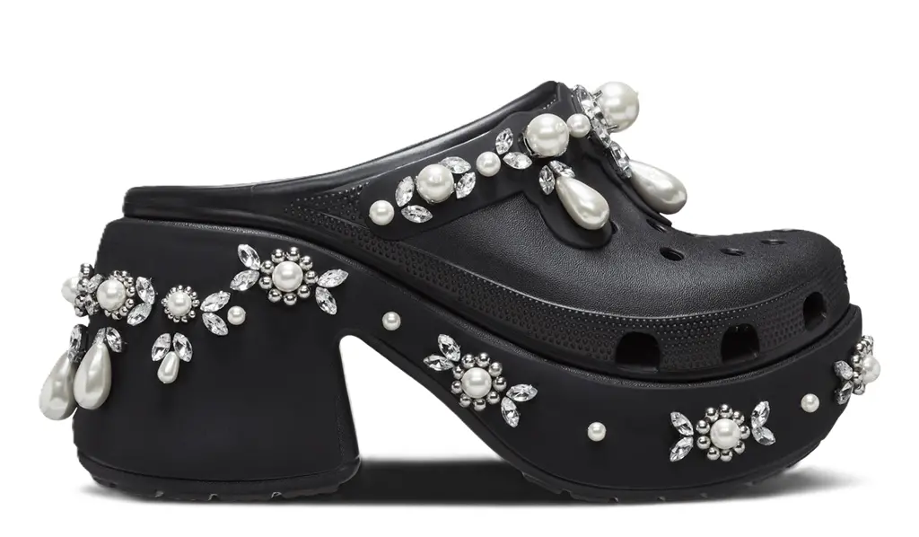 Dép Crocs Siren Heel x Simone Rocha Clog 'Black' 210646-001