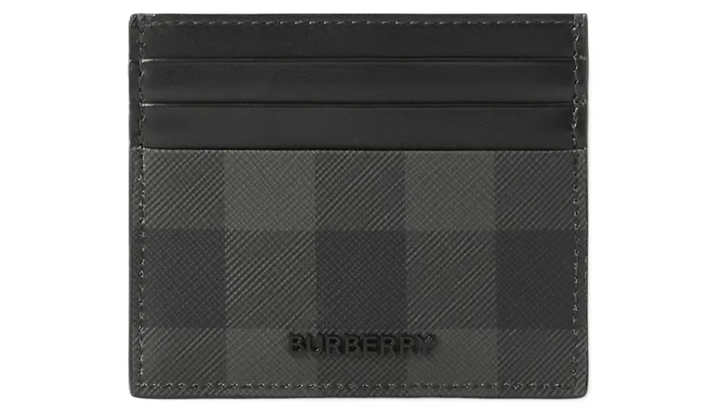 Ví Burberry Tall Check Card Case 'Charcoal' 80741021