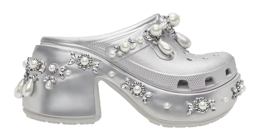 Dép Crocs Siren x Simone Rocha Clog 'Metallic Silver' 210646-041