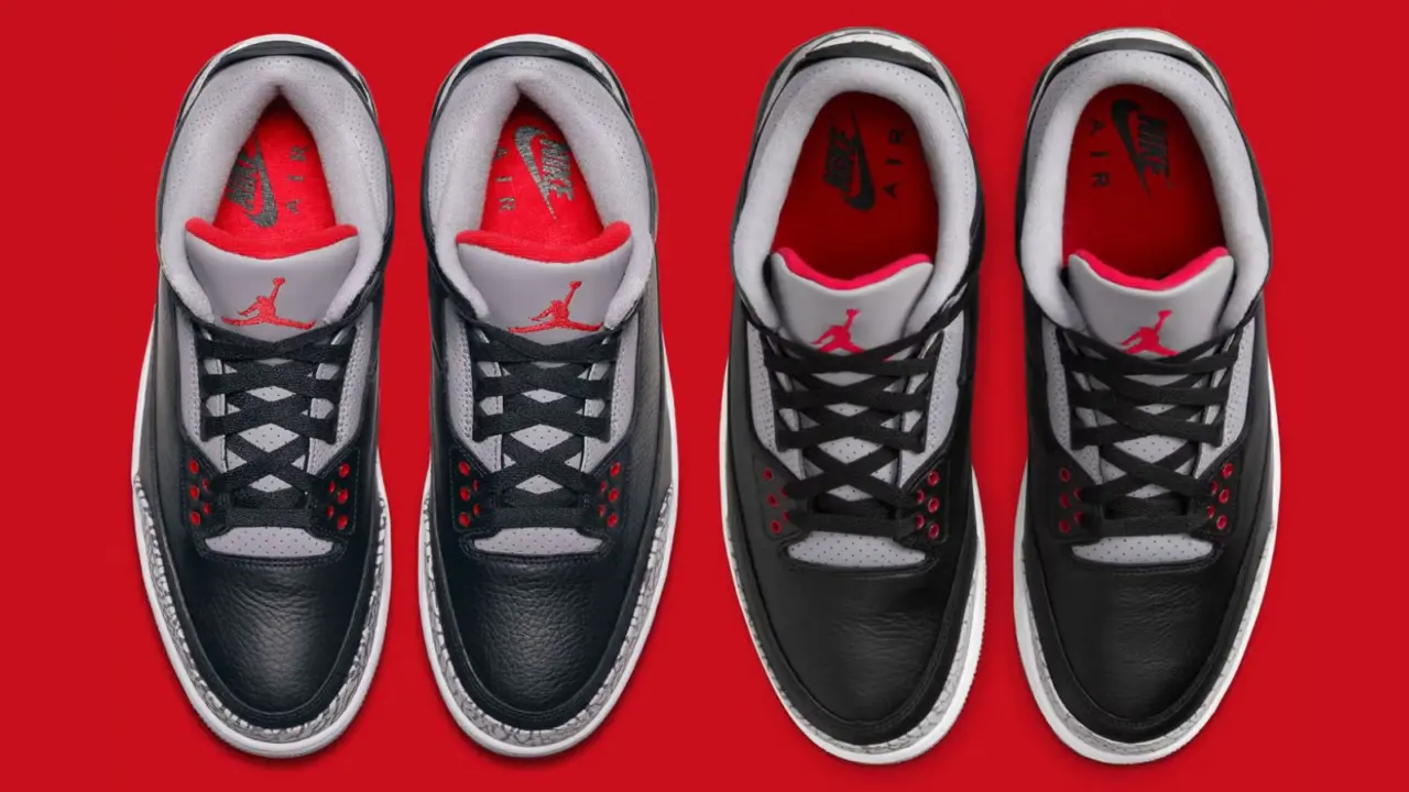 Hinh anh 3: Air Jordan 3 ‘Black Cement’ 2018 va 2024: Co diem gi khac nhau?