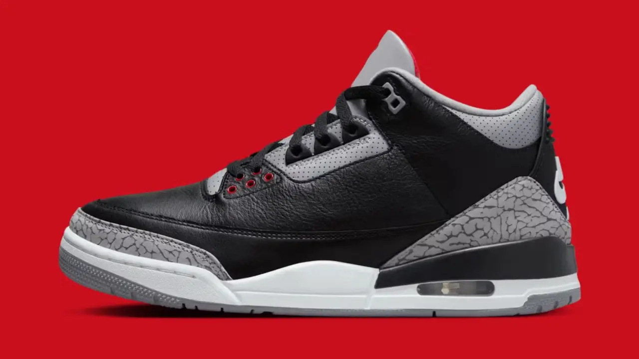 Hinh anh 1: Air Jordan 3 ‘Black Cement’ 2018 va 2024: Co diem gi khac nhau?
