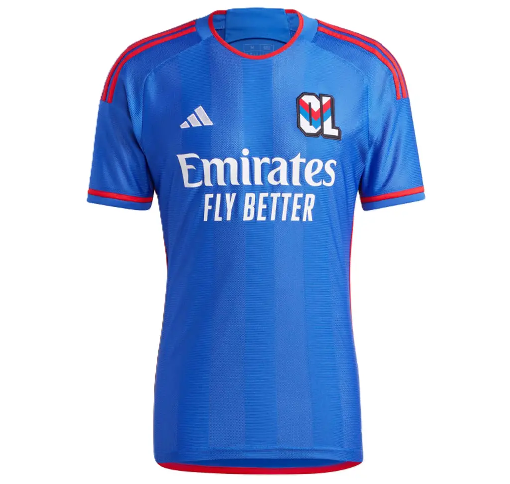 Áo Adidas Olympique Lyonnais 23/24 Away Jersey 'Blue' IB0907