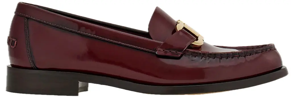 Giày Salvatore Ferragamo Moccasin Gancini Ornament 'Burgundy' 01H443-769633