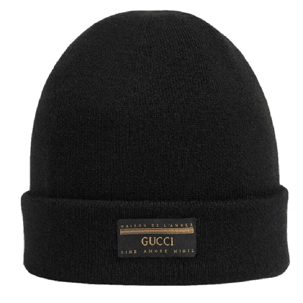Mũ Gucci Wool Hat With Gucci Label 'Black' 612118-4G332-1000