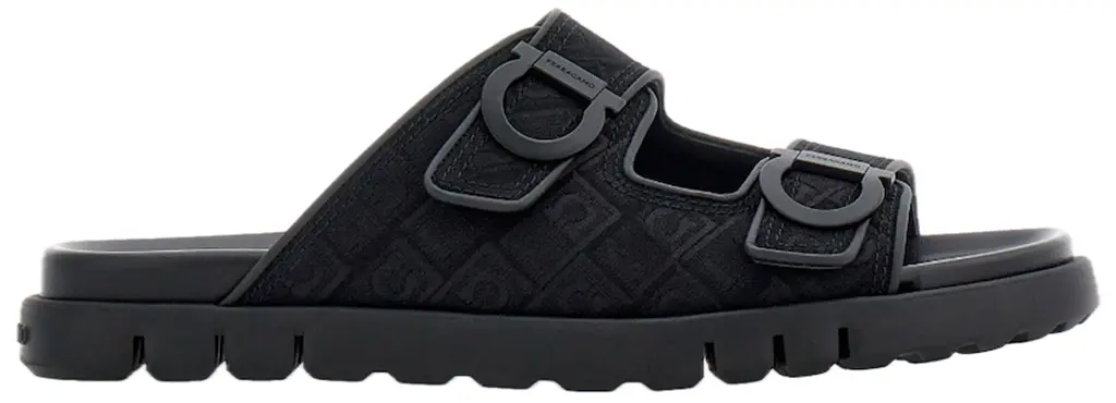 Dép Salvatore Ferragamo Double-strap Sandal 'Black' 029157-775573