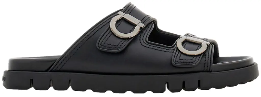 Dép Salvatore Ferragamo Double-strap Sandal 'Black' 027970-774491