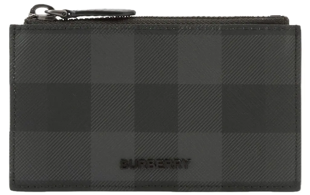 Ví Burberry Check Zip Card Case 'Charcoal' 80716801