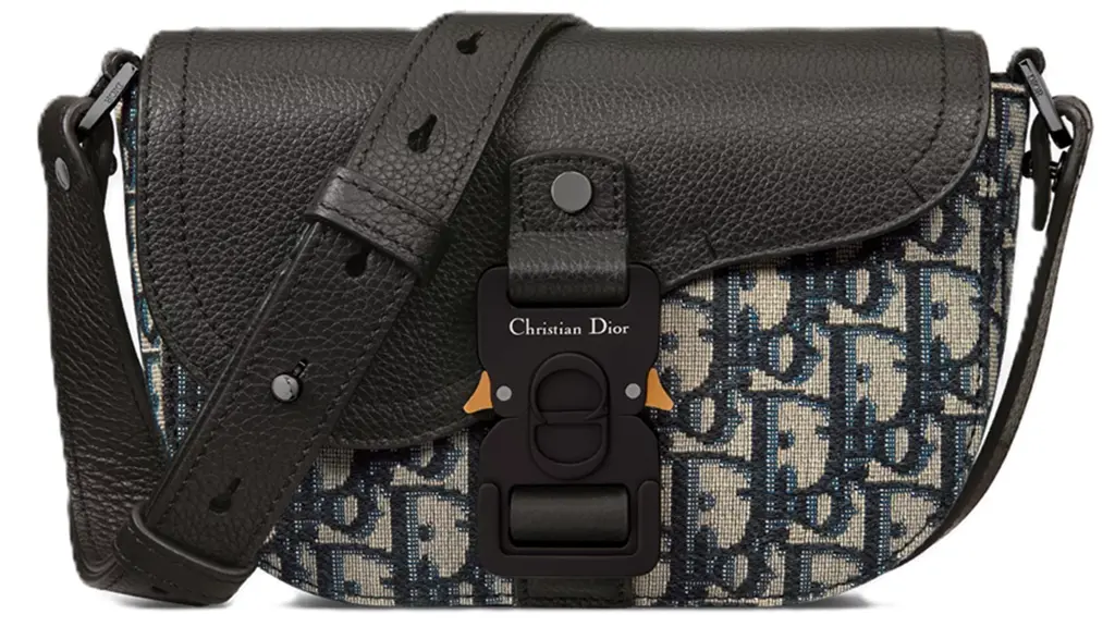 Túi Dior Mini Saddle Flap 'Black Beige' 2ADCA435YKS-H27E
