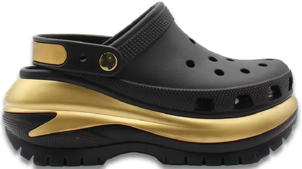 Giày ClogCrocs Mega Crush Metallic 'Black' 210368-072