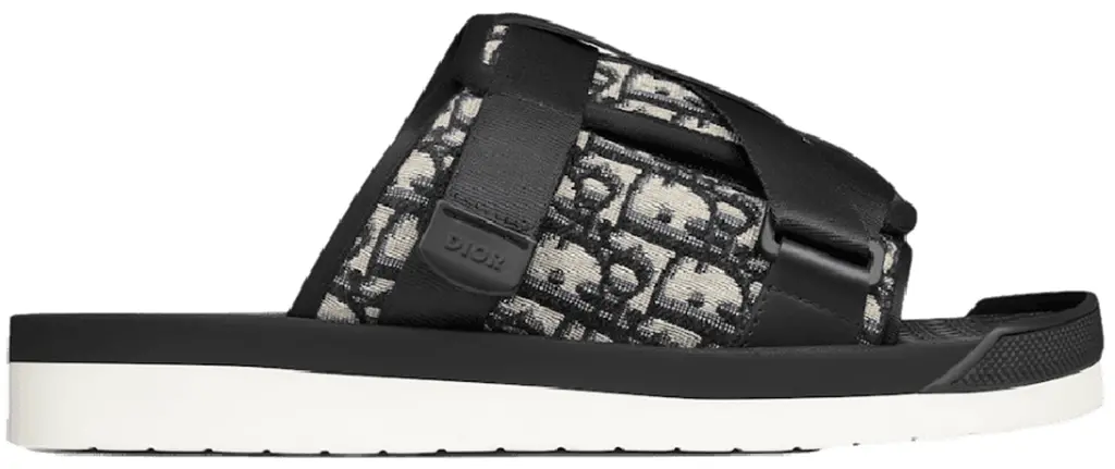 Dép Dior Alpha Sandal Oblique Jacquard 'Beige Black' 3SA081YXV-H961
