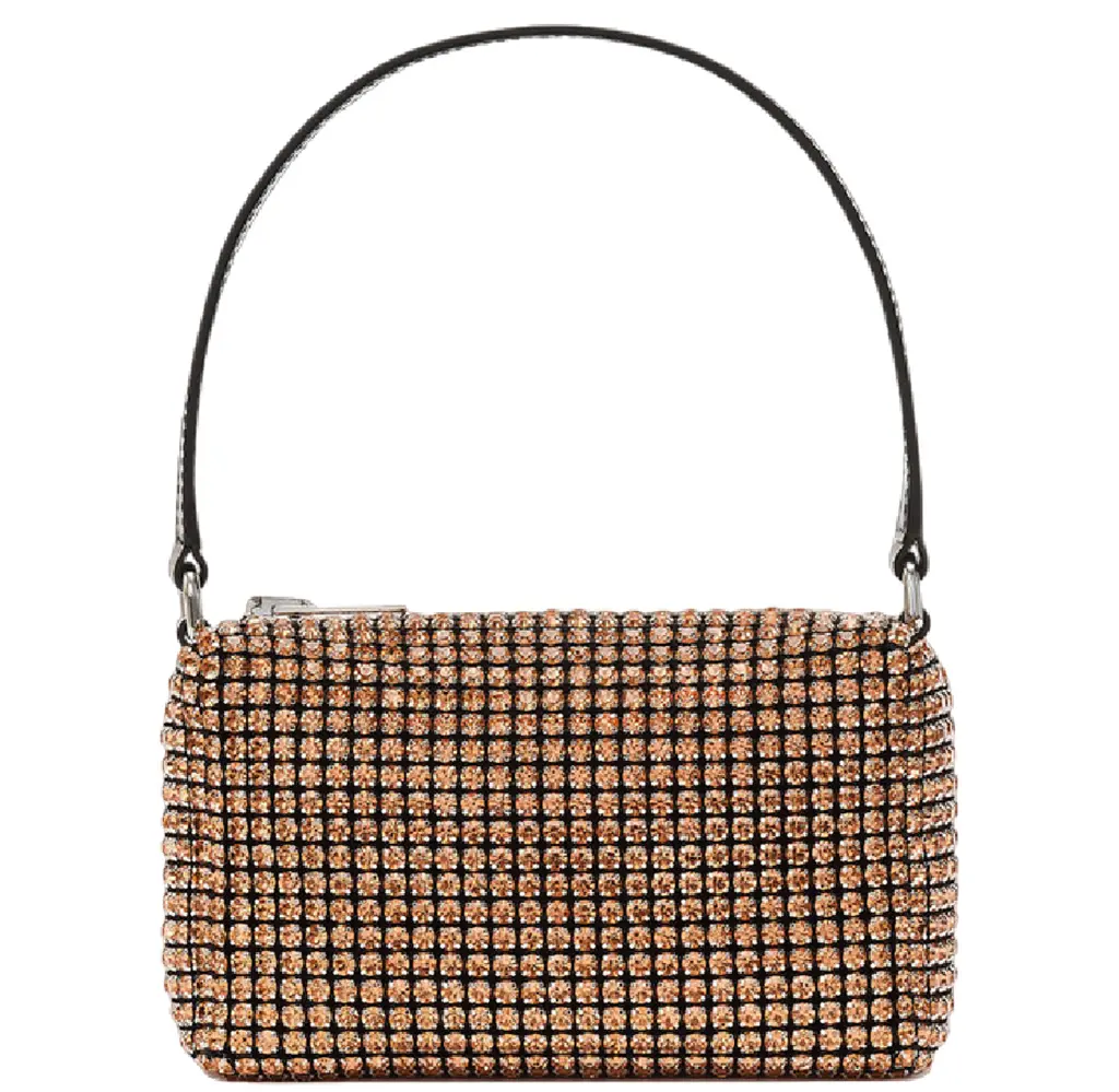 Túi Alexander Wang Heiress Medium Pouch In Crystal Mesh 'Faded Neon Orange' 20122P10M828