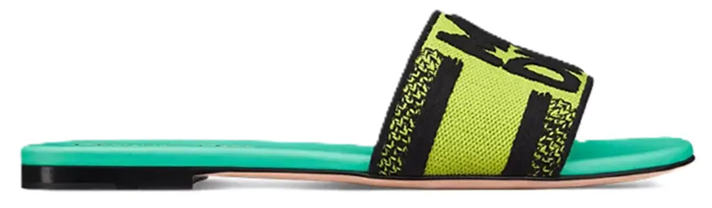 Dép Dior Dway Embroidered 'Lime' KCO136EZD-S52H
