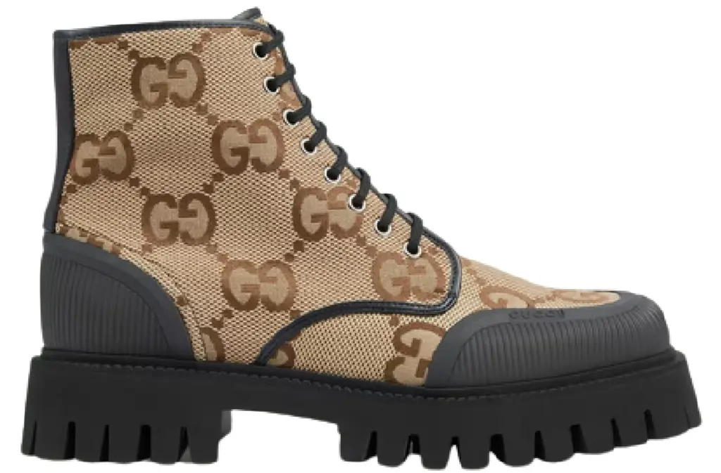 Giày Gucci Lace-up Boot 'Camel Ebony' 699970-UKOF0-2590