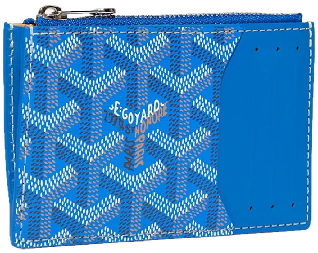 Ví Goyard Bourbon Zipped Card Holder 'Blue' BOURBOPMLTY10CL10P