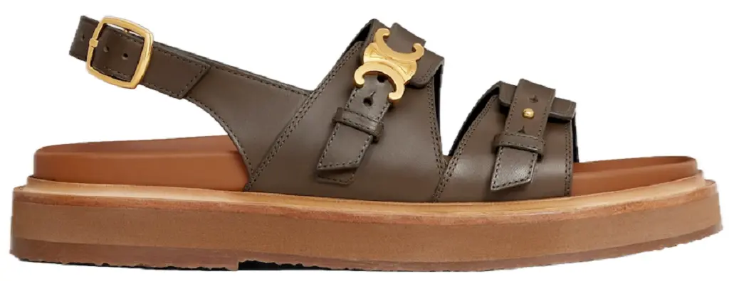Dép Celine Tippi Triomphe Sandal 'Dark Olive' 359814578C-31DO