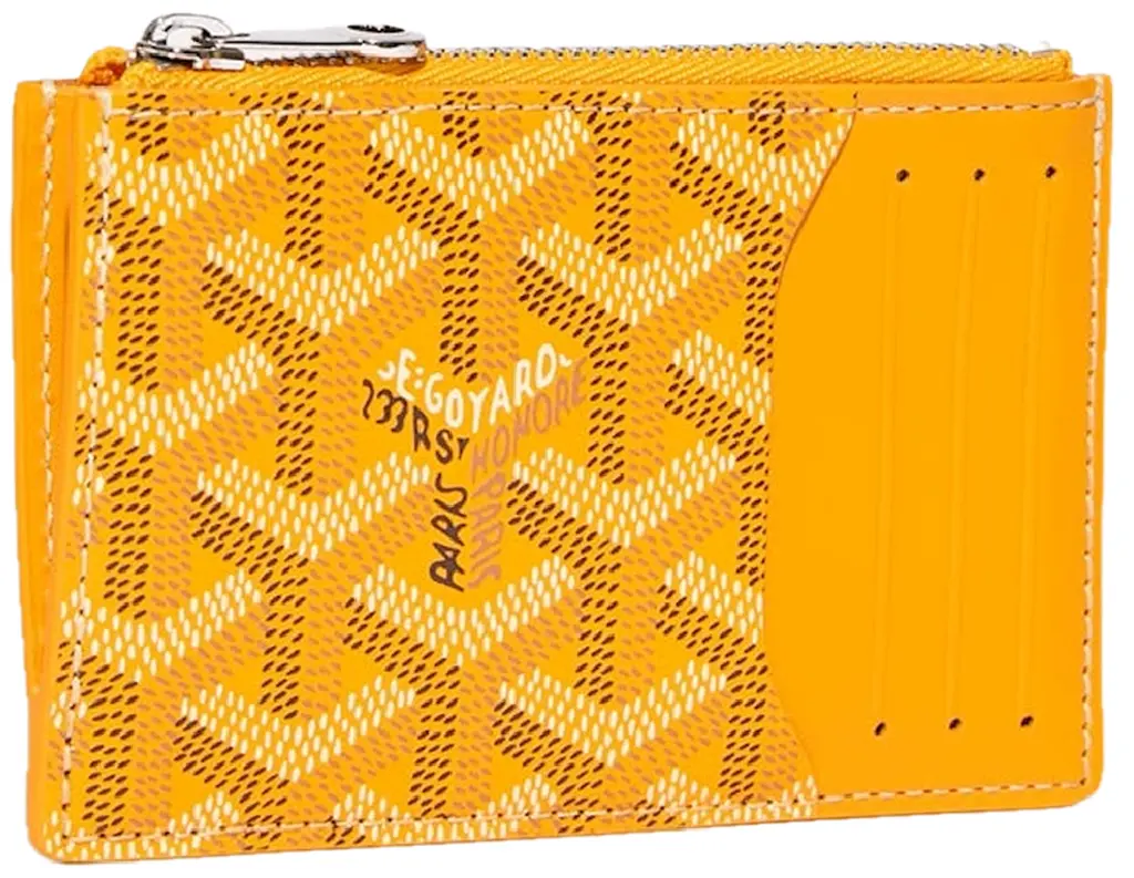 Ví Goyard Bourbon Zipped Card Holder 'Yellow' BOURBOPMLTY08CL08P