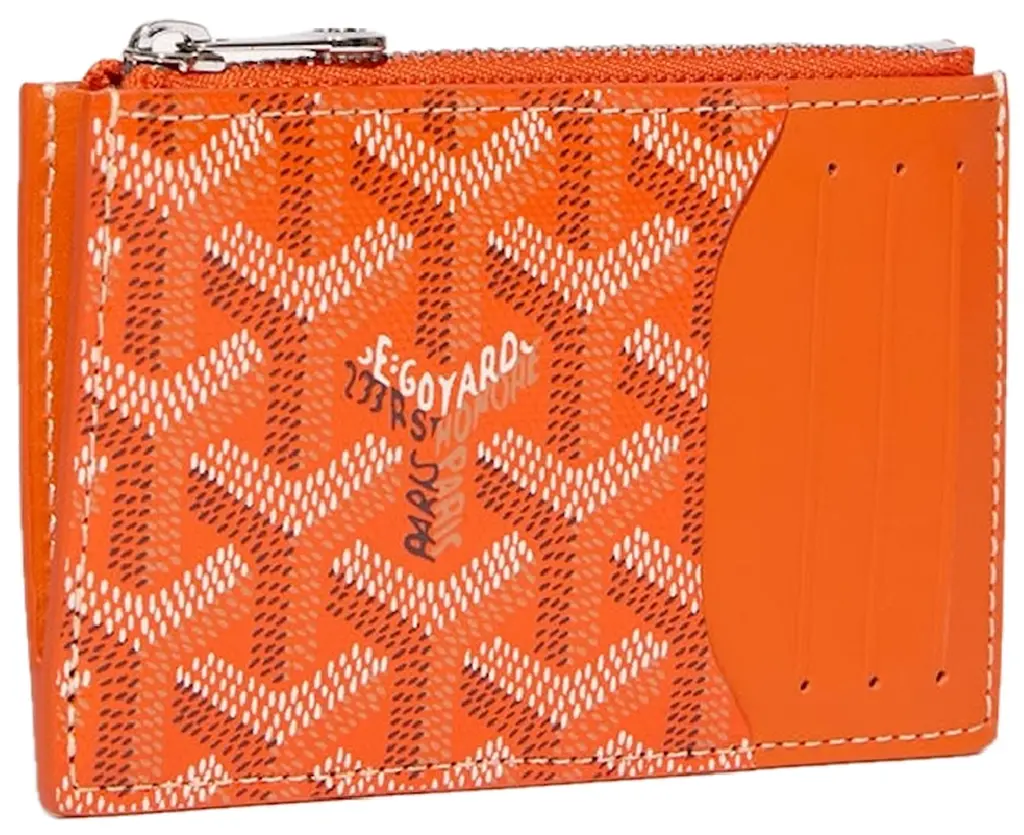 Ví Goyard Bourbon Zipped Card Holder 'Orange' BOURBOPMLTY07CL07P
