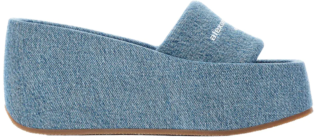 Dép Alexander Wang Taji Platform Sandal In Washed Denim 'Blue' 30223F030486