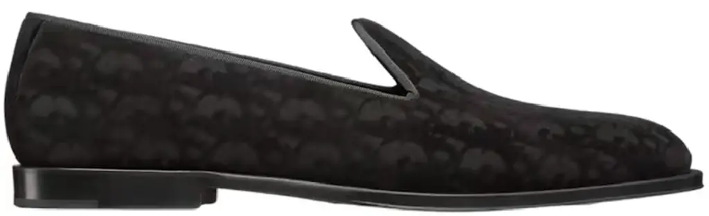 Giày Dior Timeless Loafer Oblique Velvet 'Black' 3LO121ZKA-H969