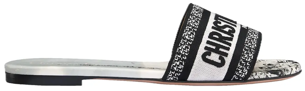 Dép Dior Dway Slide 'White Black' KCQ209EIF-S15W