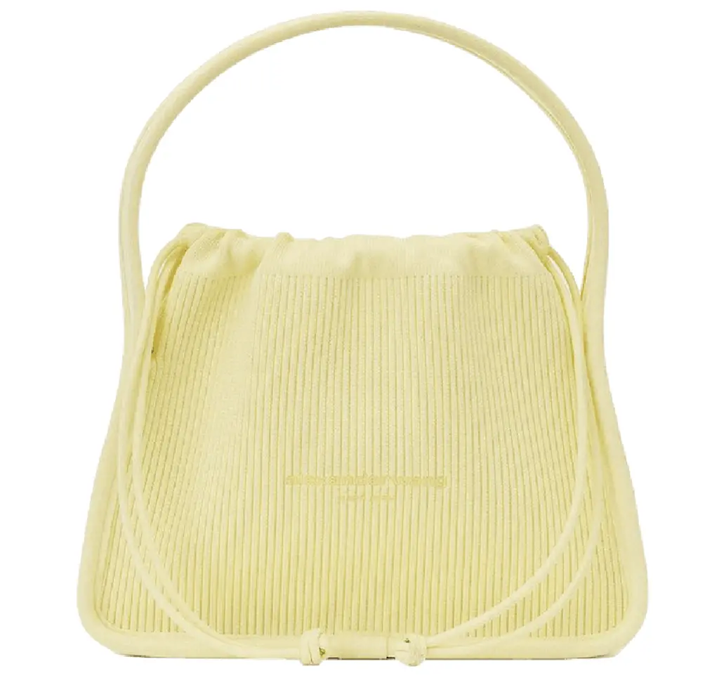 Túi Alexander Wang Ryan Small Bag In Metallic Rib Knit 'Pale Lime Yellow' 20222K20T747