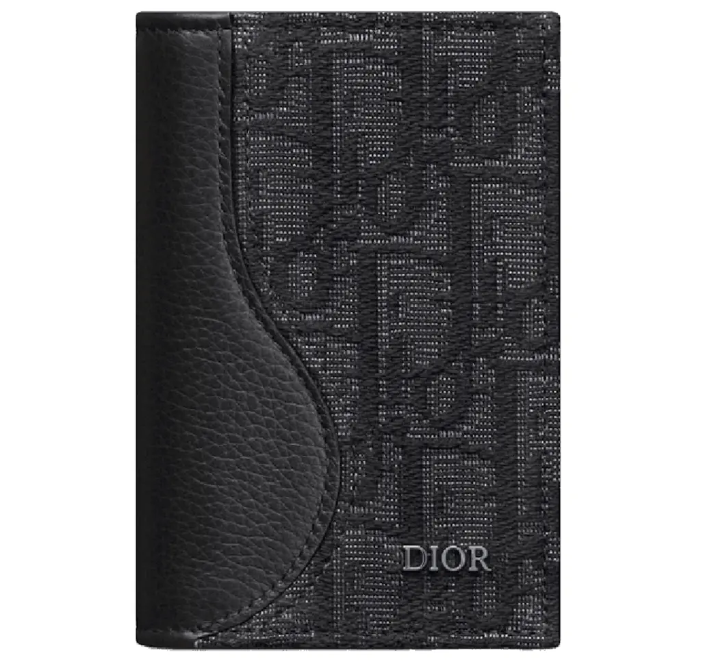 Ví Dior Saddle Vertical Bifold Card Holder 'Black' 2ADCH169YKS-H03E