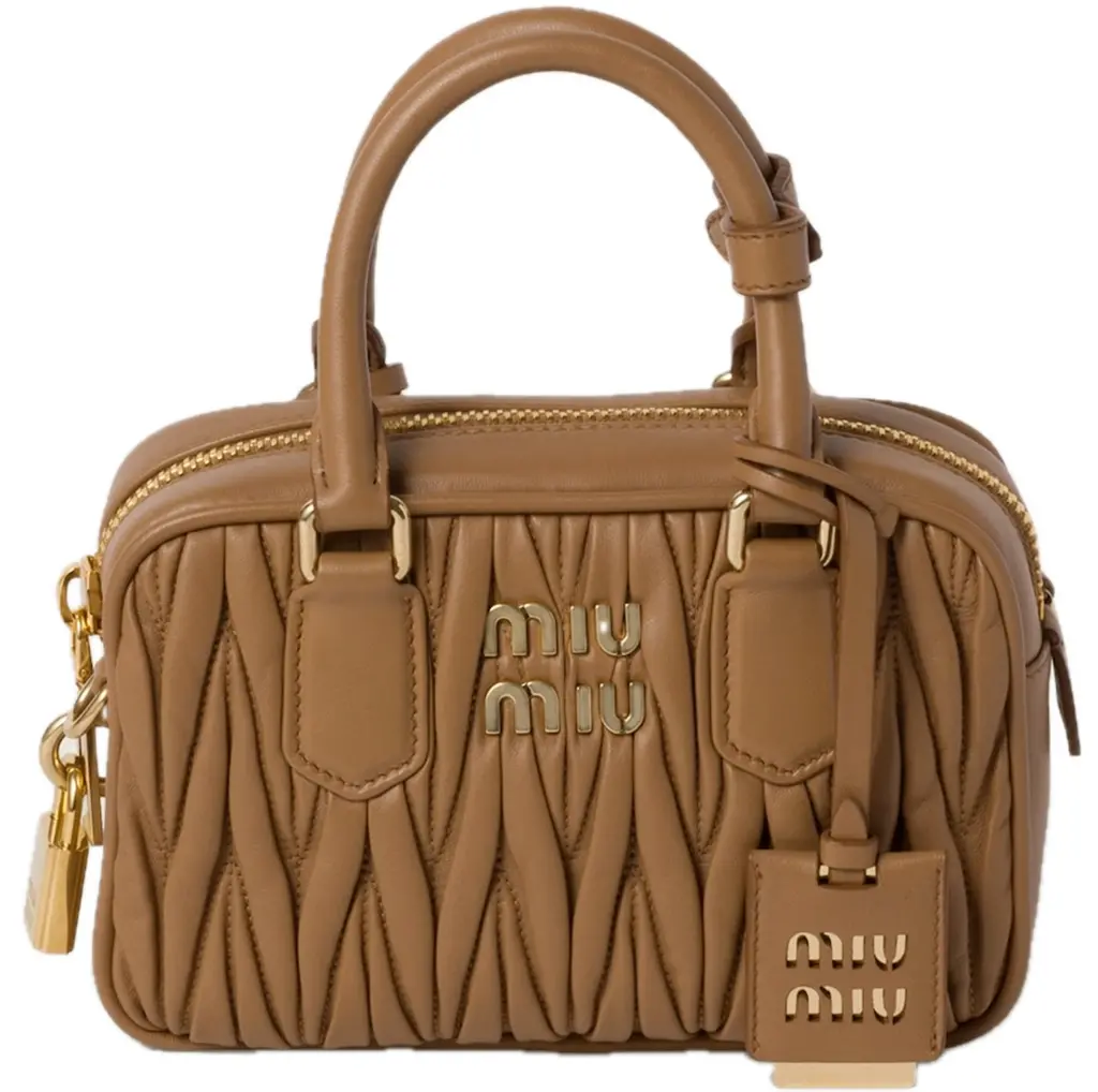 Túi Miu Miu Arcadie Matelassé Bag 'Caramel' 5BB123-N88-F098L-V-YON