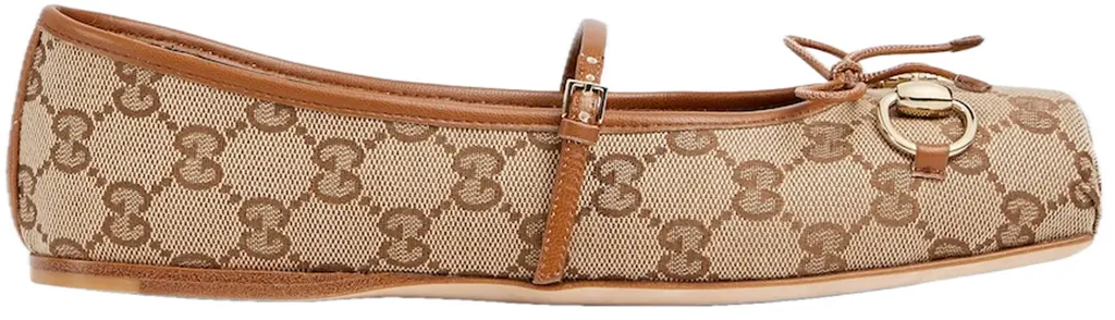 Giày Gucci Horsebit Ballet Flat 'Beige' 814321-FAD6C-9745