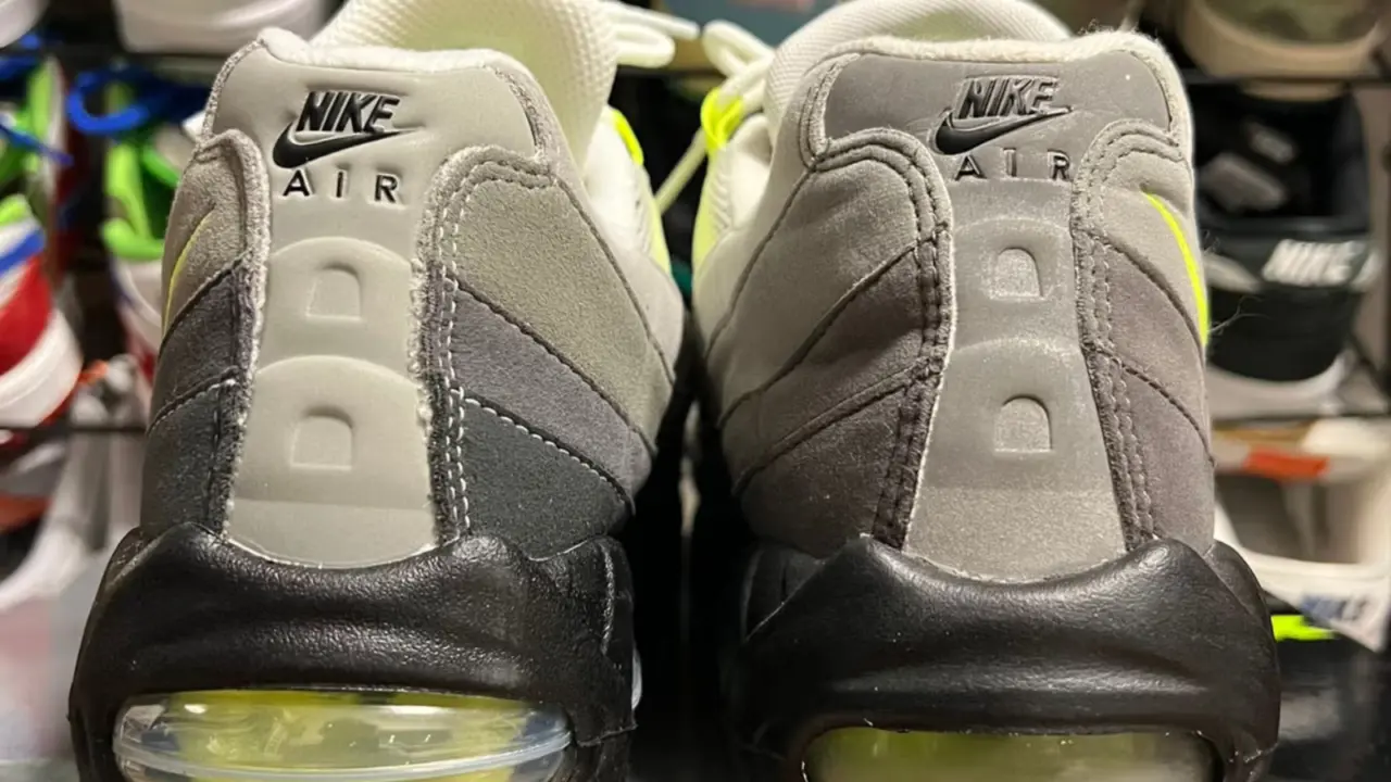 Hinh anh 3: Nike Air Max 95 ‘Neon’ 2025 voi thiet ke Big Bubble va phoi mau dac trung.