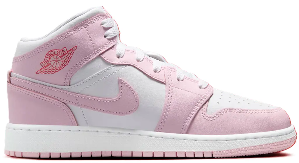Giày Nike Air Jordan 1 Mid GS 'Pink Foam Fire Red' DQ8423-608